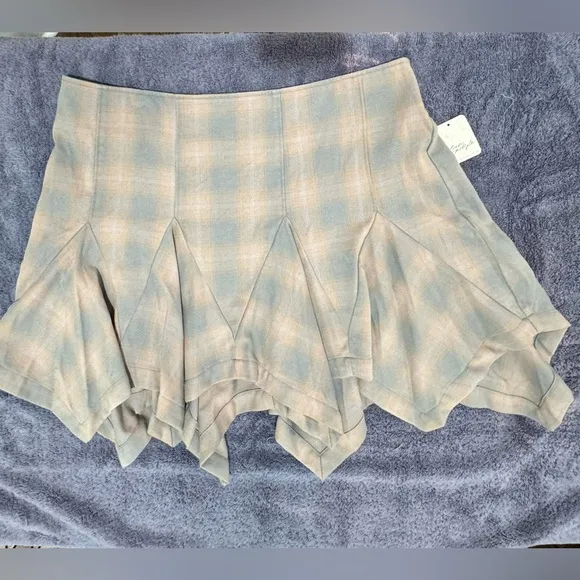 Free People Xia Plaid Mini Skirt