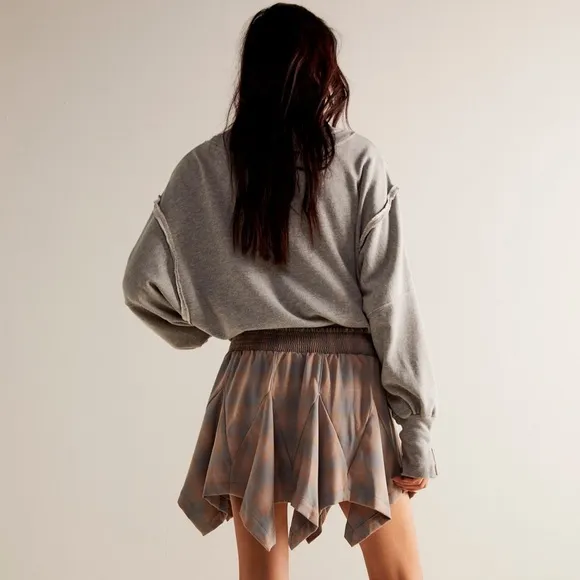 Free People Xia Plaid Mini Skirt