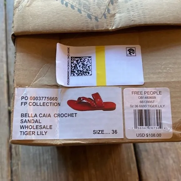 Free People Bella Caia Crochet Sandals