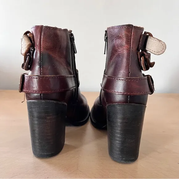 Freebird BOLO Cognac Leather Heeled Ankle Boots Size 5