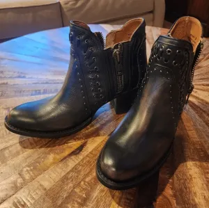 Freebird by Steven Black Ankle Boots with Glossy Finish
