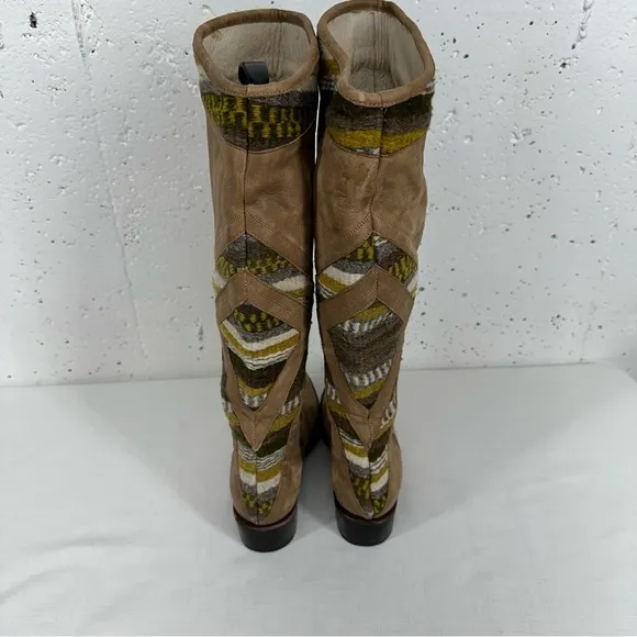 Freebird by Steven size 8 Aztek Roadie Tall Brown Distressed Leather Boots