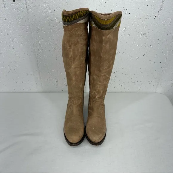 Freebird by Steven size 8 Aztek Roadie Tall Brown Distressed Leather Boots