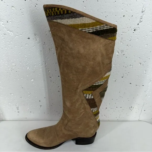 Freebird by Steven size 8 Aztek Roadie Tall Brown Distressed Leather Boots