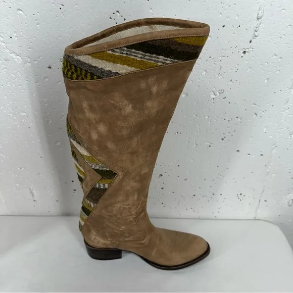 Freebird by Steven size 8 Aztek Roadie Tall Brown Distressed Leather Boots