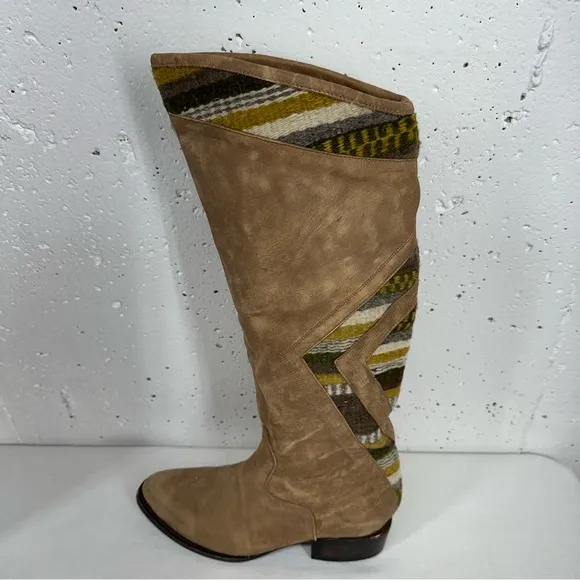 Freebird by Steven size 8 Aztek Roadie Tall Brown Distressed Leather Boots