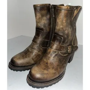 FREEBIRD Carlito Brown Leather Women's Casual Boho‎ Western Mid Ankle Boots Sz 7