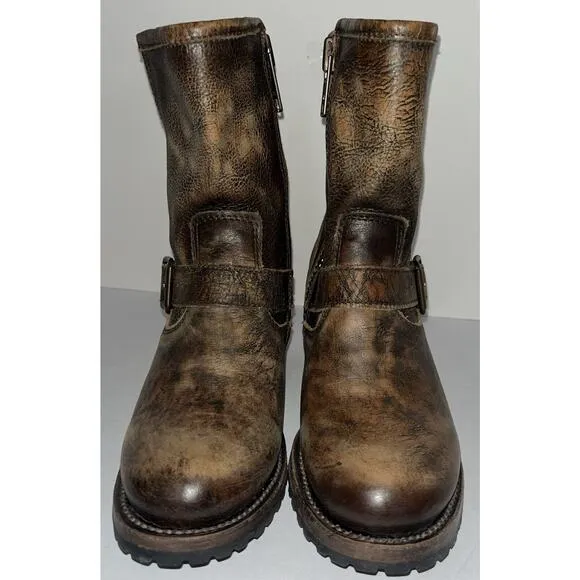 FREEBIRD Carlito Brown Leather Women's Casual Boho‎ Western Mid Ankle Boots Sz 7