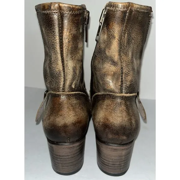 FREEBIRD Carlito Brown Leather Women's Casual Boho‎ Western Mid Ankle Boots Sz 7