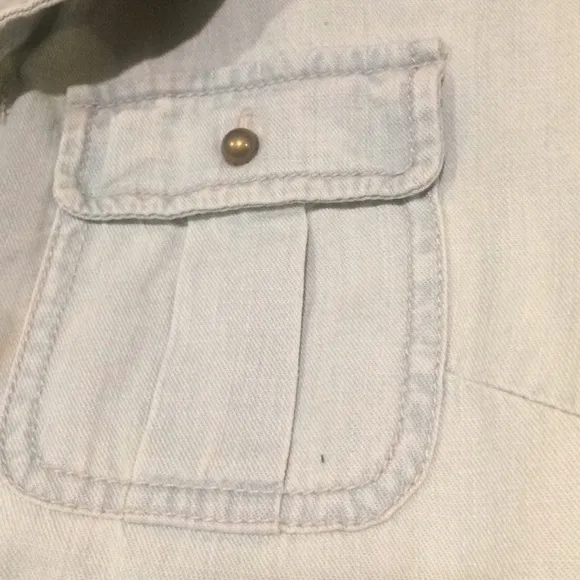 French Connection Light Belted Denim Romper S. 2