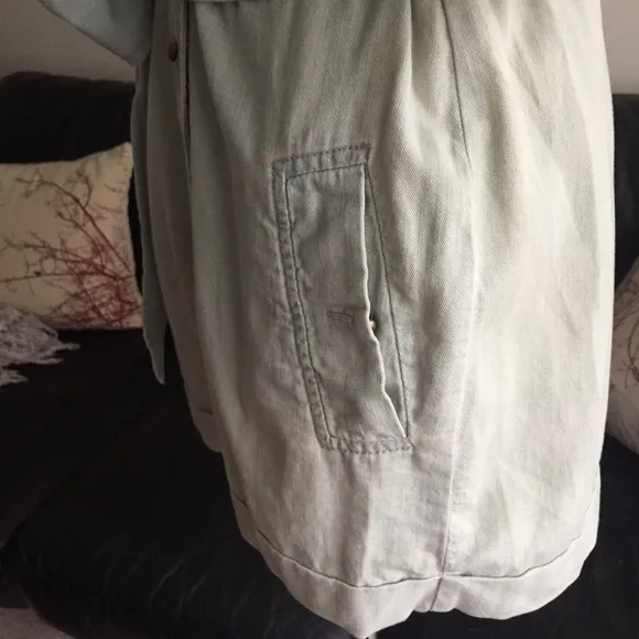 French Connection Light Belted Denim Romper S. 2