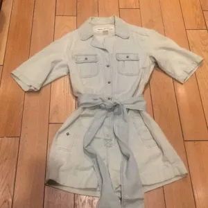 French Connection Light Belted Denim Romper S. 2