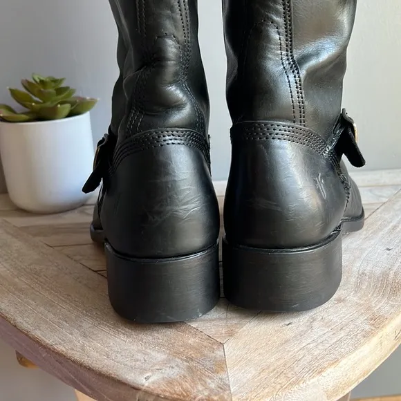 Fry tall black boots size 7.5 like new