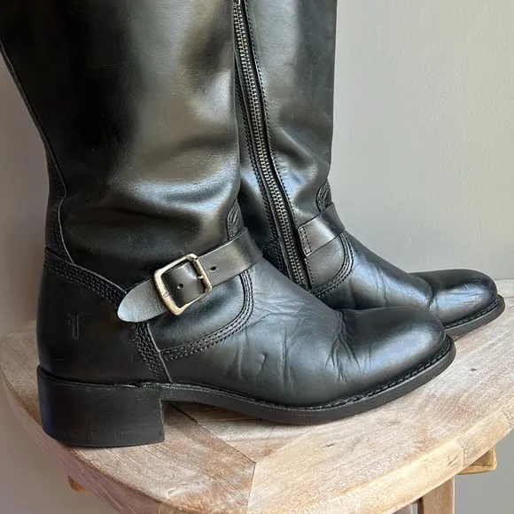 Fry tall black boots size 7.5 like new