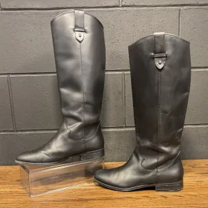 Frye &amp; Co. Tall Black Leather Campus Riding Boots Women’s 8