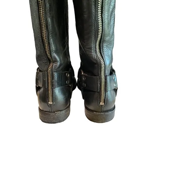 Frye‎ Black Size 7 Biker Style Boots Tall