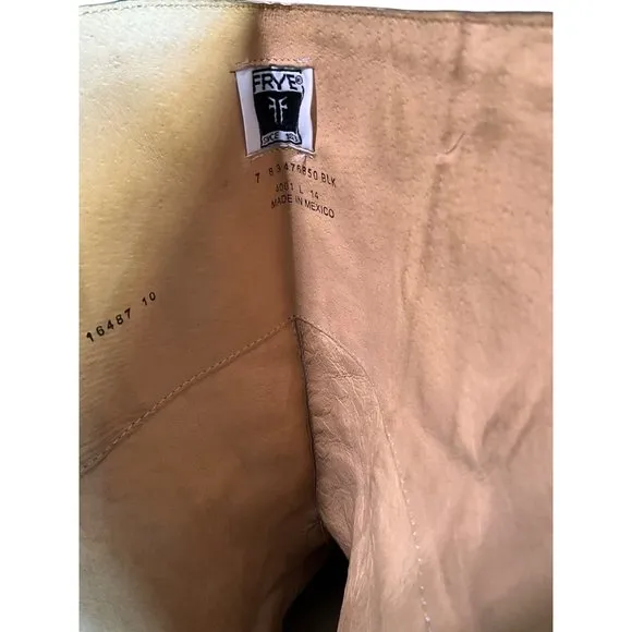Frye‎ Black Size 7 Biker Style Boots Tall