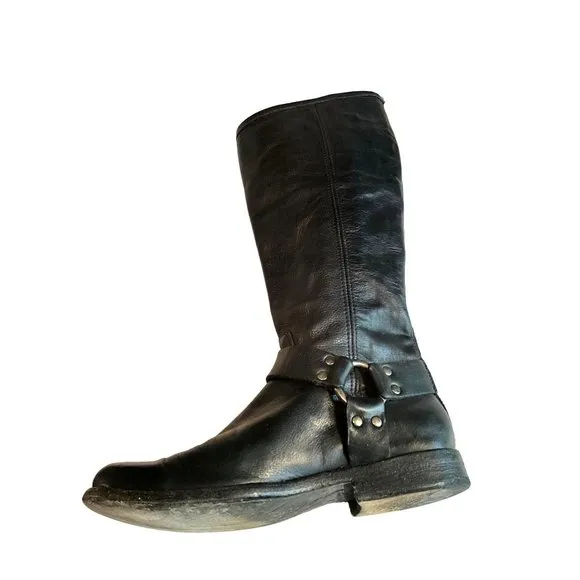 Frye‎ Black Size 7 Biker Style Boots Tall