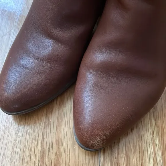 Frye Brown Leather Judith Zip Ankle Boots 7