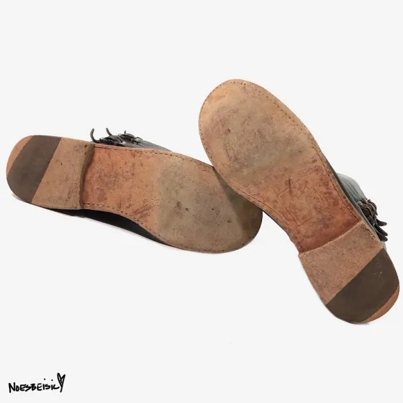 FRYE Brown Paige Buckles Leather Boots