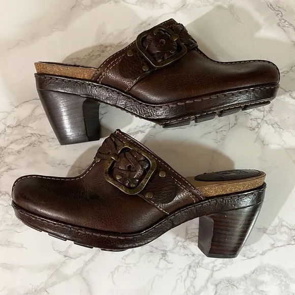 Frye Candice Woven Clog Shoes in Brown 6.5
