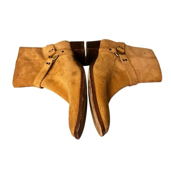 Frye Dara Suede Leather Harness Boots, Women’s Size 10.