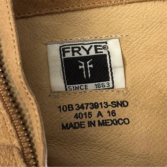 Frye Dara Suede Leather Harness Boots, Women’s Size 10.