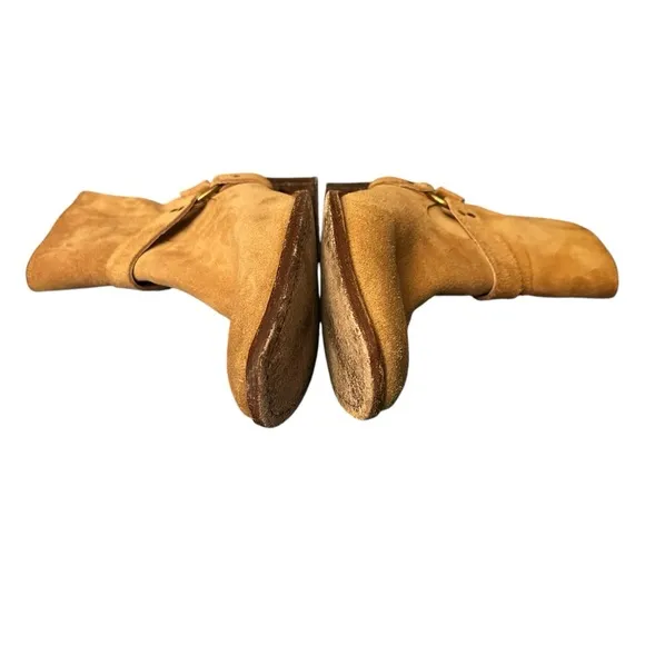Frye Dara Suede Leather Harness Boots, Women’s Size 10.