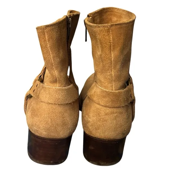 Frye Dara Suede Leather Harness Boots, Women’s Size 10.