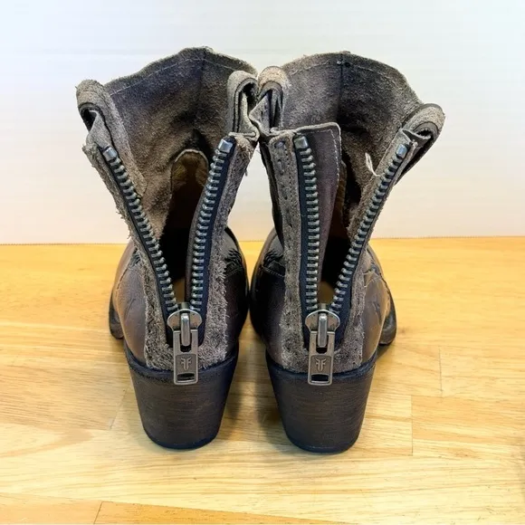 FRYE Heeled Western Ankle Boot 8.5