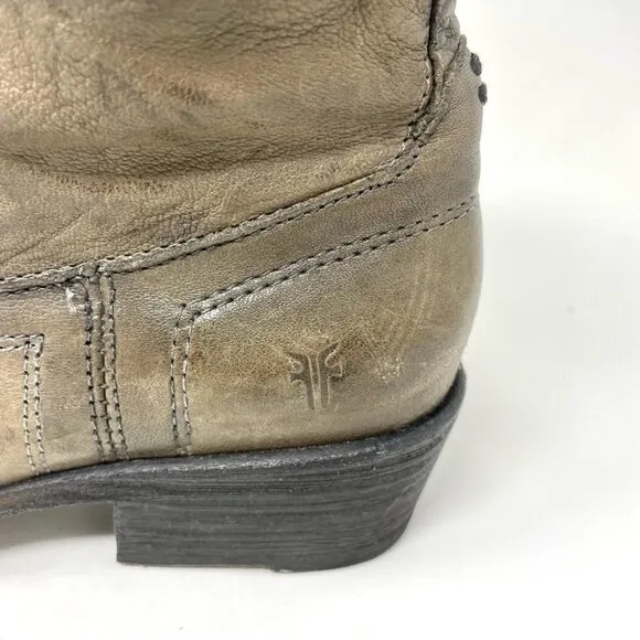 Frye Jaden Roper Western Leather Ankle Boots Size 7.5