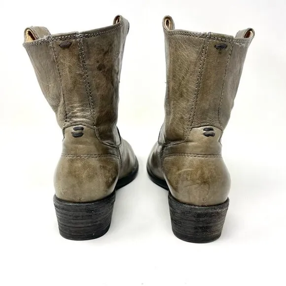 Frye Jaden Roper Western Leather Ankle Boots Size 7.5
