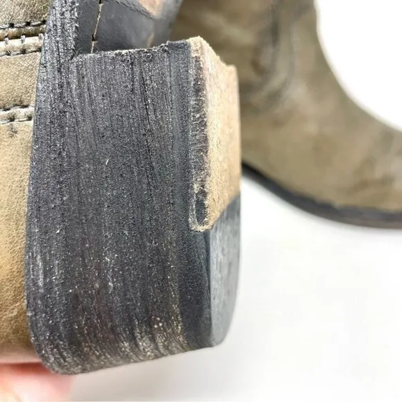 Frye Jaden Roper Western Leather Ankle Boots Size 7.5