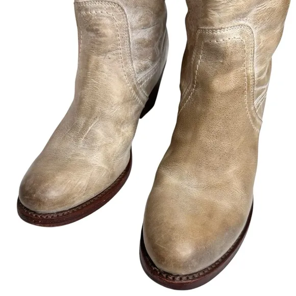 Frye Jane Tall Boots Knee High Taupe SZ 7