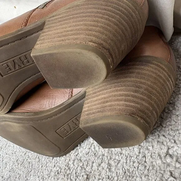 Frye Judith Double Zip Brown Leather Ankle Boots Womens Size 8