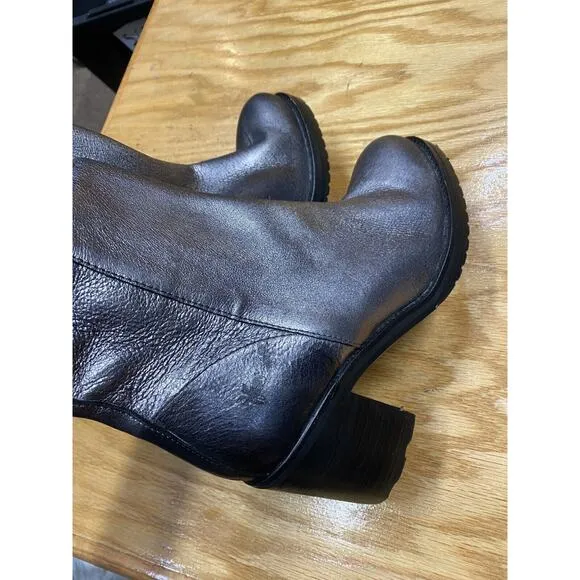 FRYE Karen Inside Ankle Boots Women's 7 B Gray Leather Side Zipper Round Toe S67