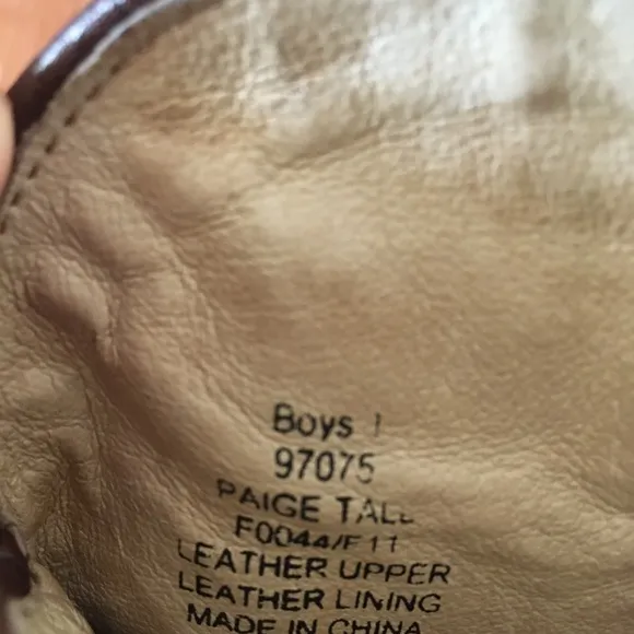 Frye kids brown Paige tall boots size 1