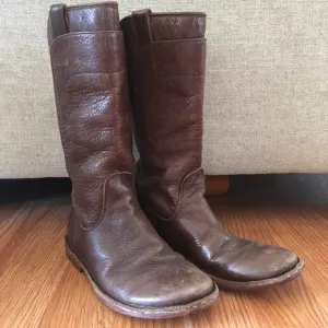 Frye kids brown Paige tall boots size 1