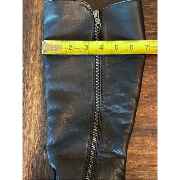 Frye leather Carson Piping tall ladies black boot