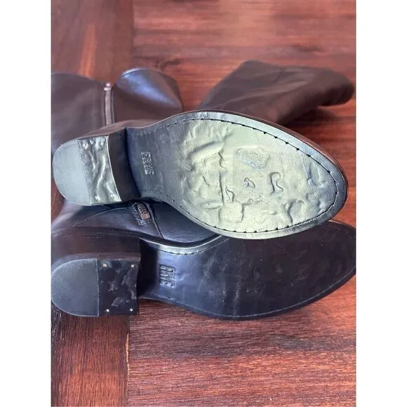 Frye leather Carson Piping tall ladies black boot