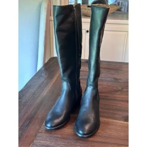 Frye leather Carson Piping tall ladies black boot