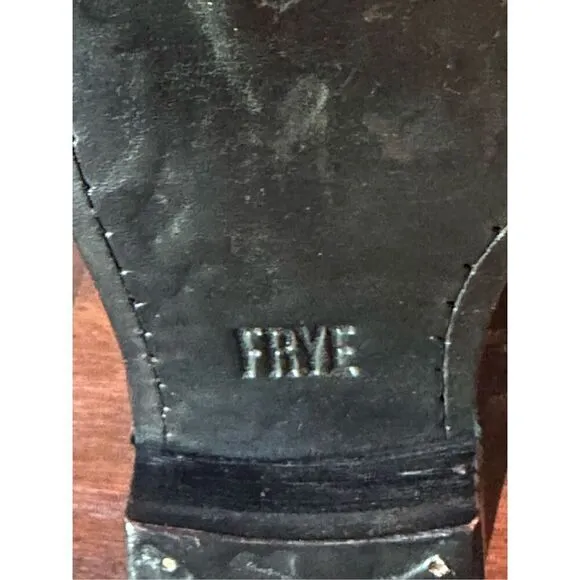 Frye leather Carson Piping tall ladies black boot