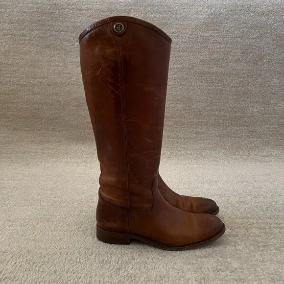 Frye Melissa Button 2 Tall Equestrian Boots in Cox 6.5