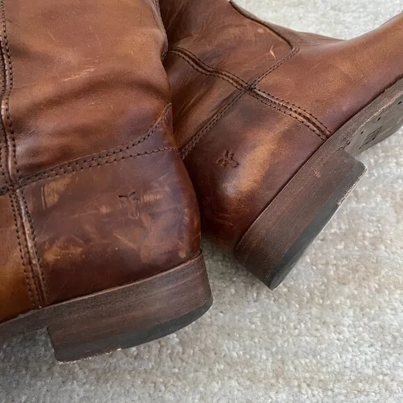 Frye Melissa Button 2 Tall Equestrian Boots in Cox 6.5