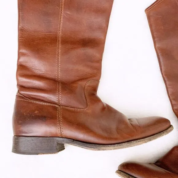 Frye Melissa Button Lug-Sole Tall Riding Boots