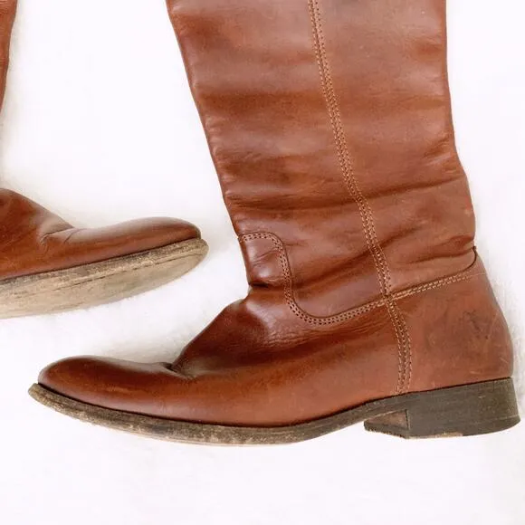 Frye Melissa Button Lug-Sole Tall Riding Boots