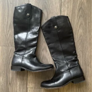 Frye Melissa Button Tall Leather black Boots