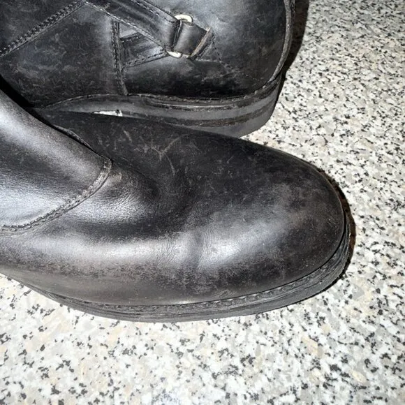 Frye Men's Mid-Cut Zip-Up Casual Ankle Boots 3488025 Black Leather Size 10.5D
