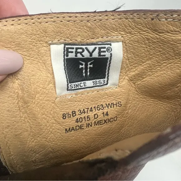Frye Molly Gore Tall Riding Boots Whiskey Brown Leather Knee High US 8.5 $425