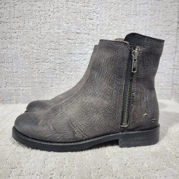 Frye Natalie Women's Size 6.5B US Brown Leather Double Zip Ankle Bootie Boots